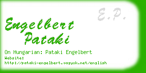 engelbert pataki business card